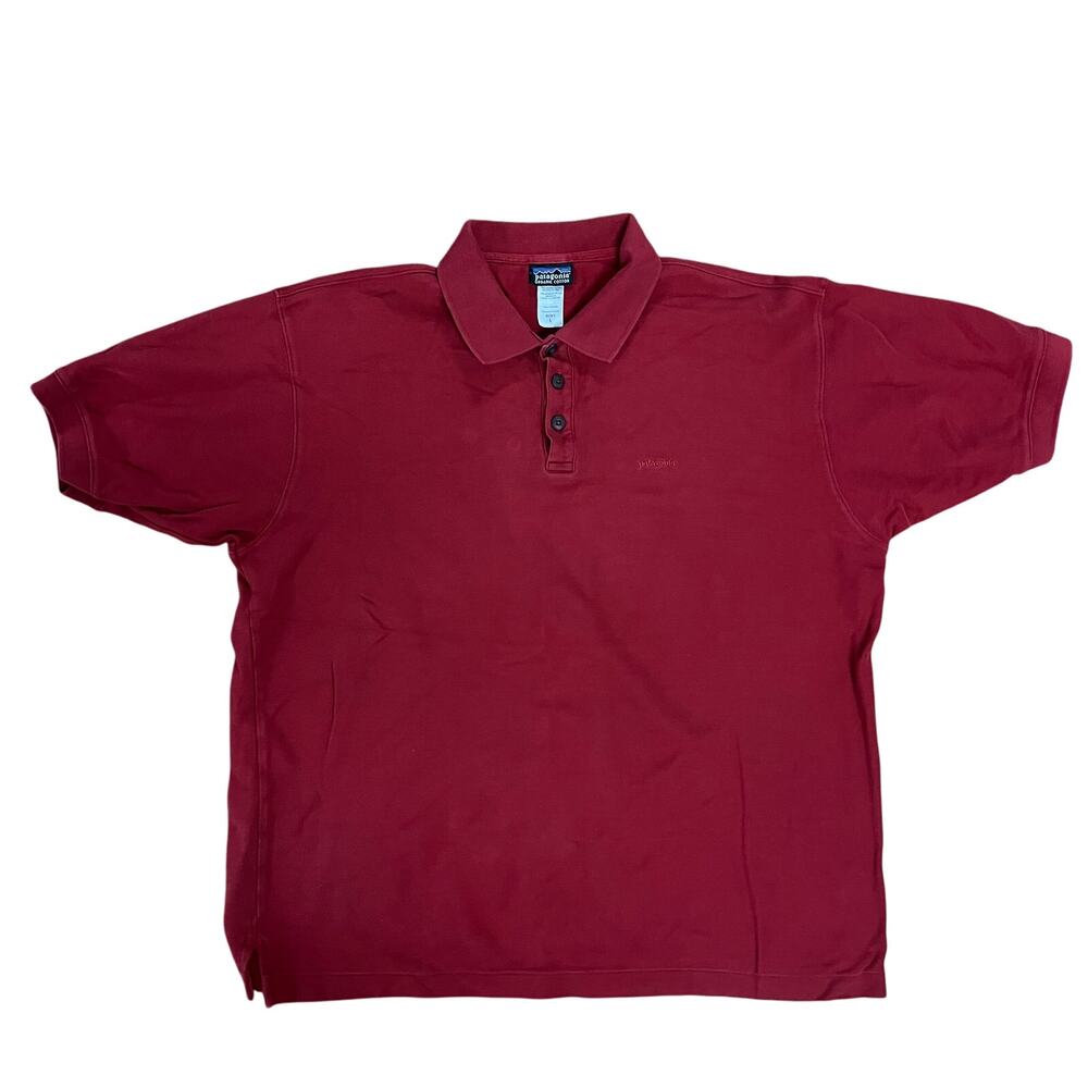 Vintage Patagonia Polo Short Sleeve Red Size Large Men's